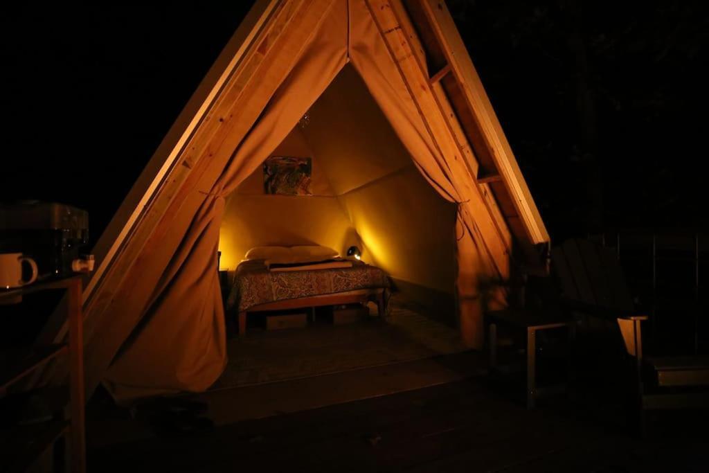 Bohamia - Cozy A-Frame Glamp On 268 Acre Forest Retreat 塔拉迪加 外观 照片
