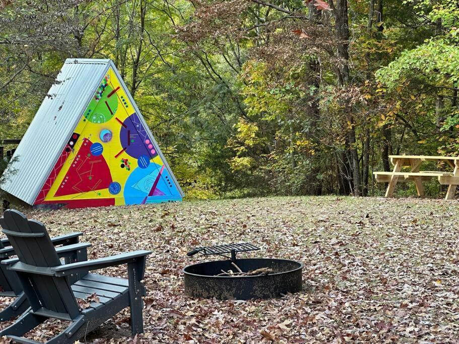 Bohamia - Cozy A-Frame Glamp On 268 Acre Forest Retreat 塔拉迪加 外观 照片